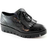 Scarpe Pregunta 56501 nero scarpe donna francesina puntale inglese frangia