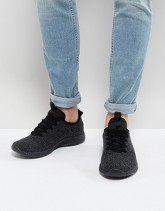 River Island - Scarpe da ginnastica in maglia nere - Nero