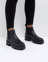 Steve Madden - Bleeker - Stivaletti Chelsea in pelle con suola a carrarmato - Nero