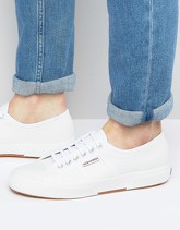 Superga - 2750 - Scarpe classiche bianche in tela e pelle - Bianco