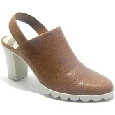 Sandali The Flexx  DIPPIN DIP SANDALI SABOT TACCO ALTO VERA PELLE COGNAC