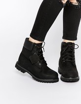 Timberland - Scarponcini neri piatti stringati da 6 - Nero