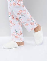 Truffle Collection - Pantofole in pelliccia sintetica - Bianco