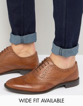 ASOS - Scarpe brogue Oxford in pelle color cuoio - Cuoio