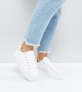 ASOS - DAY LIGHT - Scarpe da ginnastica strigate wide fit - Bianco