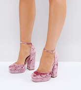 ASOS - PING - Scarpe a pianta larga con plateau - Rosa