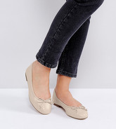 ASOS - LIFESAVER - Ballerine in pelle a pianta larga - Beige