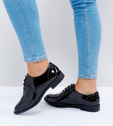 ASOS - MANIC - Scarpe brogue piatte a pianta larga - Nero