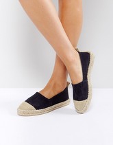 ASOS DESIGN - Janna - Espadrilles scamosciate - Navy