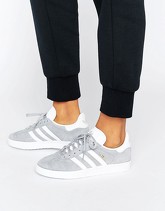 adidas Originals - Gazelle - Scarpe da ginnastica grigie con finiture effetto pelle di serpente - Grigio