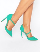 ASOS - PETAL - Scarpe a punta asimmetriche con tacco alto - Verde