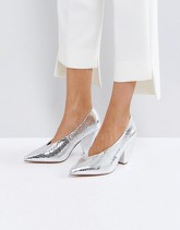 ASOS - SHIRAZ - Scarpe con tacco a punta - Argento