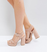 ASOS HEARTS - Sandali comodi con plateau - Beige