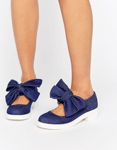 ASOS - MOUSSE - Scarpe piatte con fiocco - Blu