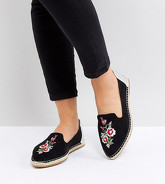 ASOS - VIPER - Espadrilles a punta con pianta larga - Nero