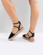 ASOS - JINX ME - Espadrilles con borchie - Nero