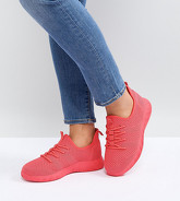 ASOS - DEDICATE - Sneakers in maglia pianta larga - Rosa