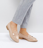 ASOS - MUNCH - Scarpe piatte a pianta larga stile mocassino - Beige