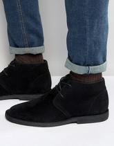 ASOS - Desert boots in pelle scamosciata sintetica nera - Nero