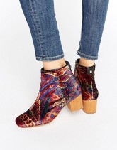 Hudson London - Garnett Liberty - Stivaletti medi in velluto - Multicolore