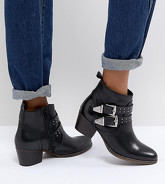 Office - Alexia - Stivaletti stile western in pelle nera - Nero