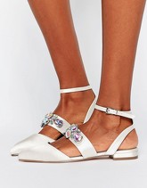 ASOS - LOVEBUG - Ballerine decorate da sposa - Crema