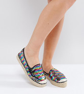 ASOS - JAYDEN - Espadrillas flatform a pianta larga - Multicolore