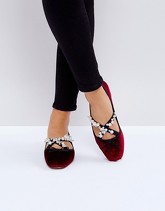 ASOS LAVISH - Ballerine decorate - Rosso