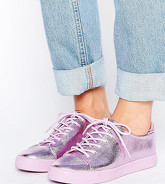 ASOS - DARLEY - Scarpe da ginnastica stringate semplici metallizzate - Viola