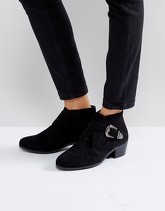 Boohoo - Stivaletti stile western con fibbia laterale - Nero