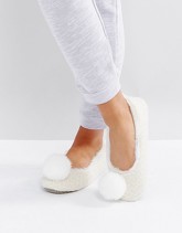 Carvela - Pantofole con pompon - Crema