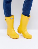 Hunter Original - Stivali da pioggia bassi gialli - Nero