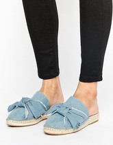 KG By Kurt Keiger - Niamh - Sabot stile espadrillas in jeans con nodo - Blu