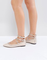 ASOS LIVEWIRE - Ballerine con brochiette - Beige
