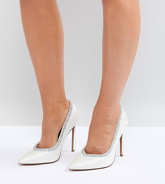 ASOS - PHOENIX - Scarpe da sposa pianta larga con tacco alto - Crema