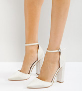 ASOS PENALTY - Scarpe da sposa a punta con tacco alto - Crema