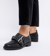 ASOS - MOLTEN - Scarpe premium piatte in pelle - Nero