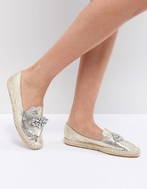 ASOS - JANEEN - Espadrilles decorate - Oro