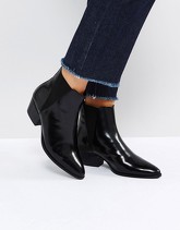 ASOS - RHIANNON - Stivaletti in pelle stile western - Nero