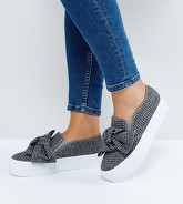 ASOS DISCOVERY - Scarpe da ginnastica a pianta larga con fiocco - Multicolore