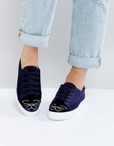 ASOS - DIMPLES Kitty - Scarpe da ginnastica stringate - Navy