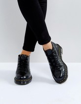 Dr Martens - Church Monkey - Anfibi effetto coccodrillo - Nero