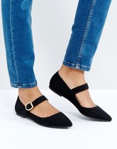 London Rebel - Scarpe Mary Jane piatte con fibbia - Nero