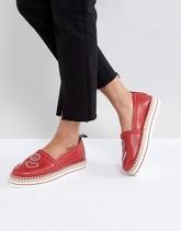 Love Moschino - Espadrilles con stemmi - Rosso