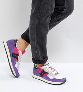 Saucony - Dxn - Sneakers vintage rosa e viola - Giallo
