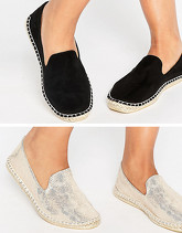 ASOS - JEANIE - Confezione da due paia di espadrillas - Multicolore