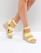 ASOS DESIGN - Taffy - Espadrilles con zeppa - Giallo