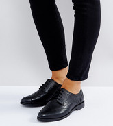 ASOS - MOJITO - Scarpe brogue in pelle a pianta larga - Nero