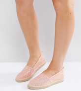 ASOS JOSIE - Espadrillas glitterate con vestibilità ampia - Multicolore