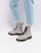 Dr Martens - Pascal - Anfibi stringati con stampa a fiori - Multicolore